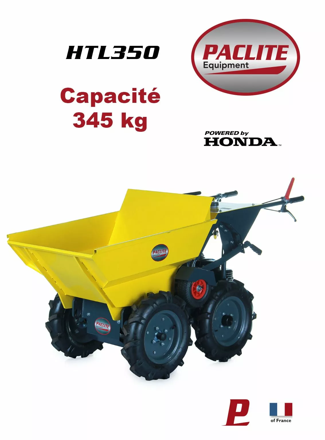 Mini transporteur puissant Paclite Equipment avec une grande charge de 345 kg