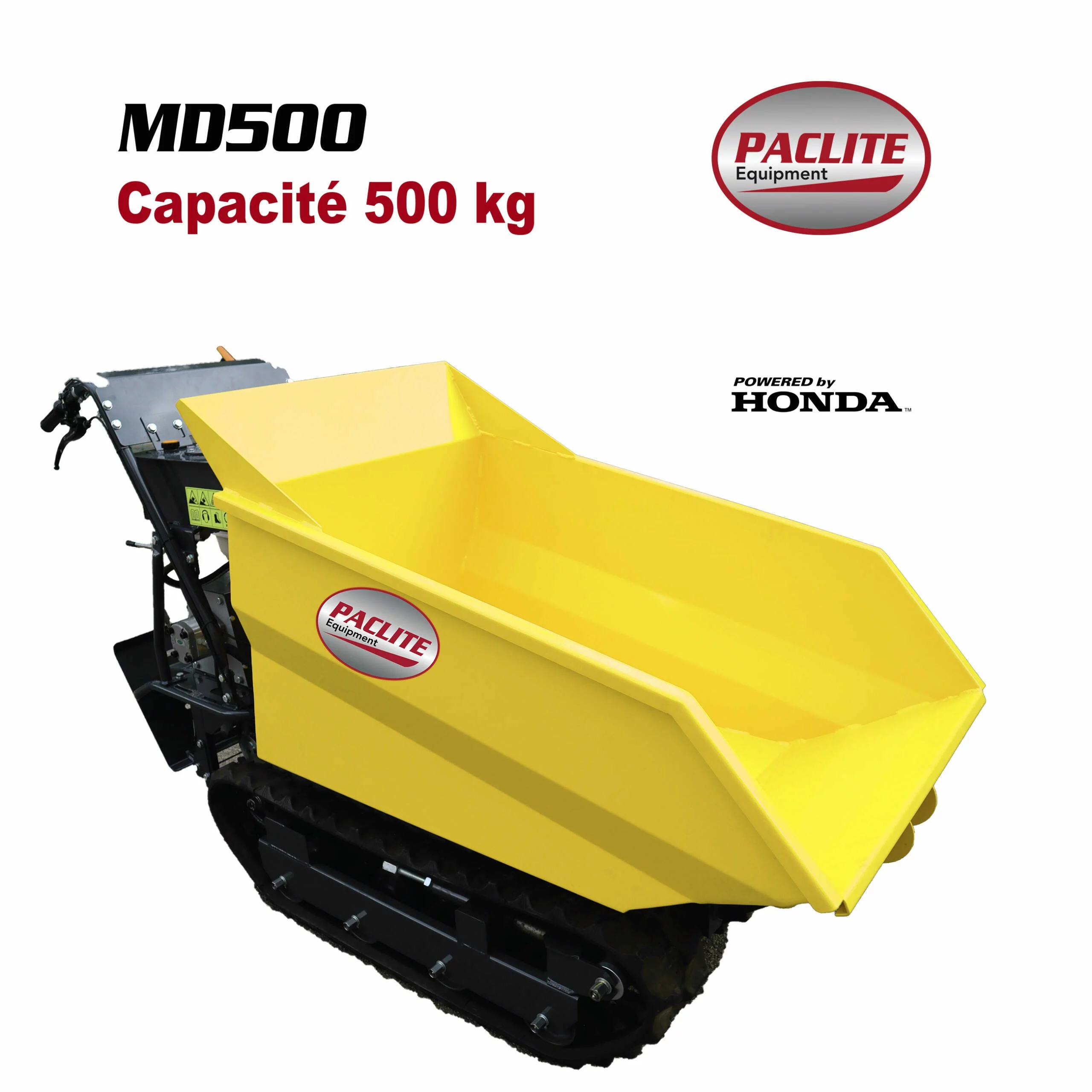 Mini transporteur à chenilles Paclite Equipment, capacité 500kg